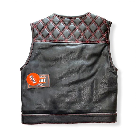 Black Leather Vest for Men - Picture 2 of 16